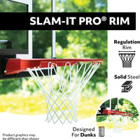 Portable Basketball System 90600 54-Inch Backboard Goal Adjustable Hoop