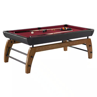 Pool Table Built for Consistent Play, 84 Inch, Wool Blend Surface, K-818 Bumpers, Complete Accessory Set