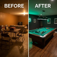 Pool Table 8 Feet Full Optional – Vintage Green — Before & After